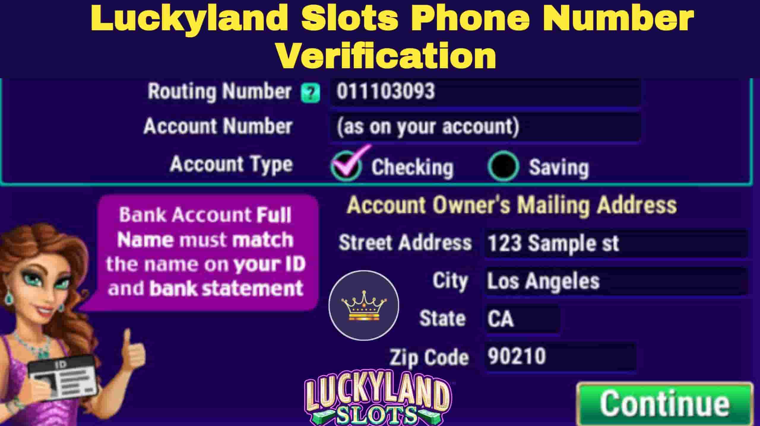 LuckyLand Slots Phone Number Verification